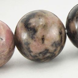 Браслет "Классика" родонит, круглые 12мм