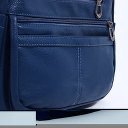 Сумка-мешок на молнии, цвет синий - Simaland фото 5