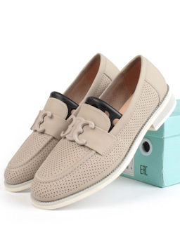 06-PDJ72-2 GRAY/GREEN Туфли женские (натуральная кожа) - Фабричный китай фото 15