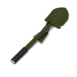 Лопата туристическая, складная, L=41 см, мотыжка, прорезиненная рукоять, в чехле, Greengo