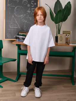 Футболка оверсайз SCHOOL белая - Yollochka фото 6