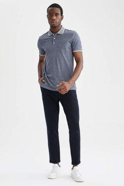 Футболка стандартного кроя с воротником поло и короткими рукавами - Defacto фото 2