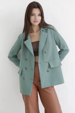 10559 Жакет двубортный фисташка - Martichelli фото 13