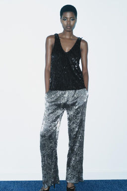ZW COLLECTION SEQUIN STRAP TOP