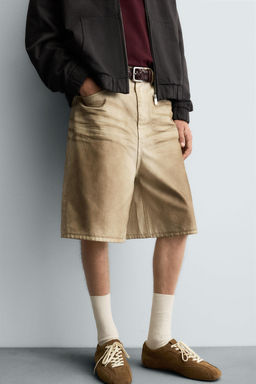 FADED PRINT BAGGY FIT BERMUDA SHORTS - Zara фото 5