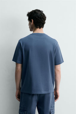 CAMISETA MEDIUM WEIGHT MANGA CORTA / Azul medio