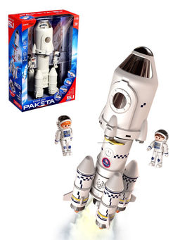 УЦЕНКА Игровой набор 5в1 Ракета, свет, звук, дым, с проектором и фигурками