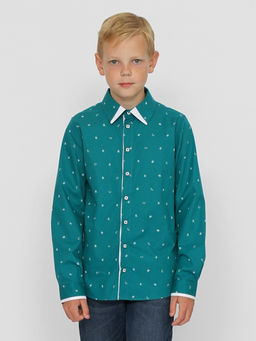 CRB wear/CWJB 63283-37 Рубашка для мальчика,зеленый/Ex.Cherubino