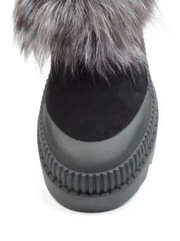 04-M20-5046 Ботинки зимние женские (натуральная замша, натуральный мех) - Фабричный китай фото 17