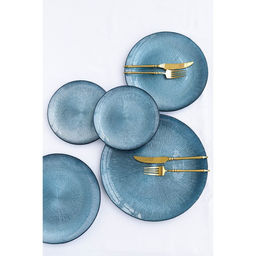 Тарелка стеклянная обеденная Римини, d=27 см, цвет синий - Simaland фото 5