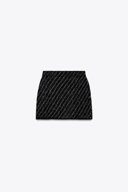 CONTRAST KNIT MINI SKIRT - Zara фото 7