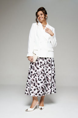 Костюм 6282 молочный+ анималистичный принт - Beautiful and free фото 3