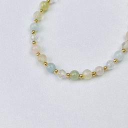 Браслет "Стихия Воздух" из Берилла микс, Топаза и Рутилового кварца 16,5 см +