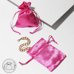 Цена за 50 шт. Мешочек подарочный атласный, 7x9см, цвет лиловый - Simaland фото 2