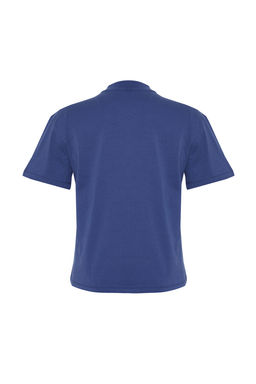 TRENDYOLMILLA Beyaz %100 Pamuk Basic Regular/Normal Kal?p Dik Yaka Orme T-Shirt TWOAW20TS0096  фото 44
