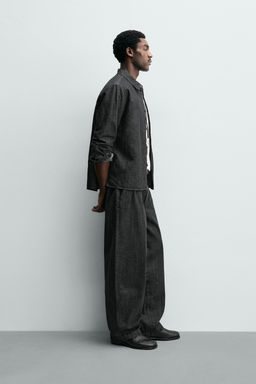 PANTAL?N CHINO DENIM BARREL FIT / Gris - Zara фото 4