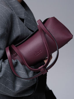 Кожаная сумка Raduy DBR 31127 бордовое вино фото 5
