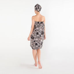 Набор для сауны Этель Леопард парео 80*144 см + чалма, вафля 200г/м2, 100% хл  фото 9