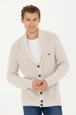 Мужской трикотажный кардиган с камнями