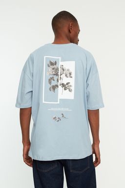 TRENDYOL MAN Tas Oversize/Genis Kesim Bisiklet Yaka Cicek Bask?l? K?sa Kol %100 Pamuklu T-Shirt TMNSS21TS1223 - Trendyolmilla фото 19