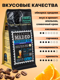 Кофе натуральный Апельсиновый крем 200 г - Madeo фото 4