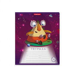 Цена за 200 шт. Тетрадь школьная ученическая ErichKrause Cosmic Monsters, 18 листов, линейка (в плёнке по 10 шт.)  фото 7