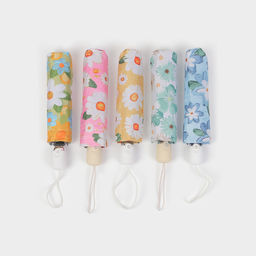 Зонт автоматический Цветы, эпонж, 4 сложения, 8 спиц, R = 49 см, цвет МИКС - Simaland фото 8