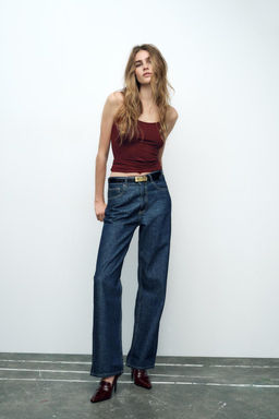 POLYAMIDE SLIM STRAP T-SHIRT - Zara фото 13