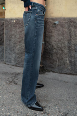 TRF WIDE-LEG LOW-RISE JEANS - Zara фото 43