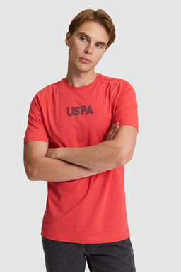 Erkek K_rm_z_ Regular Fit Bisiklet Yaka Basic Ti__rt