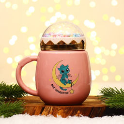 Кружка керамическая новогодняя Дорого внимание «Все сбудется», 450 мл, розовая