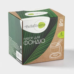 Набор для фондю BellaTenero, 5 предметов: чаша 250 мл, подставка, 4 шпажки, керамика, белый  фото 6