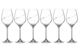 Бокал для белого вина, 360 мл, 6 шт, стекло/стразы, Спираль, Silhouette