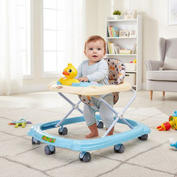 Ходунки "Хитрая уточка" (цвет голубой)