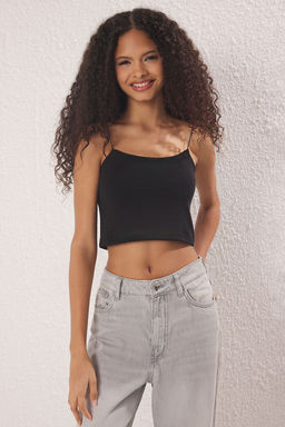 Trendyolmilla Antrasit-Beyaz-Bordo-Bej 4lu Paket Ask?l? Crop Vucuda Oturan Esnek Orme Atlet TWOSS25AL00051  фото 20