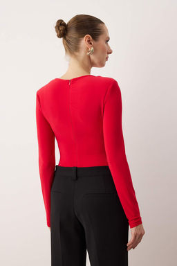 TRENDYOLMILLA Siyah Cut Out/Pencere Detayl? Orme Body TPRAW24BD00000  фото 22