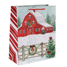 Цена за 12 шт. Пакет подарочный 26х32х12см / 5385L /уп 12/384/Новый год - Галеонтрейд фото 9