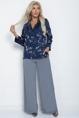 Костюм Осенний шик (синий птицы) К10939 - Lt collection фото 4