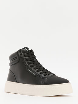 Мужские высокие кеды ARMANI EXCHANGE Артикул 4079355, черный