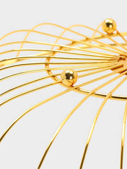 Ваза для фруктов «Доляна. Милена», 28×28×7 см, золотистая