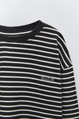 STRIPED HEAVY JERSEY T-SHIRT - Zara фото 6