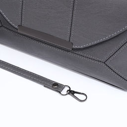 Сумка-клатч на магните, длинный ремень, цвет серый - Simaland фото 6