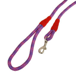 Поводок круглый Волна, 120 х 1 см, розово-синий - Пижон фото 3