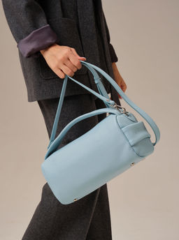 Кожаная сумка Solea DBR 31365 светло-голубой  фото 2