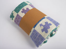 23С86-ШР/у./рул. 110*170 Плед Пазл цв. 25 рис. 145 зеленый - Текс-дизайн фото 2