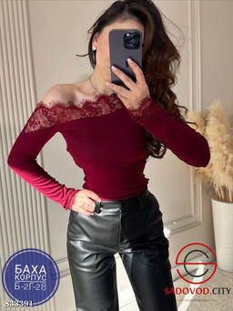 Лонгслив женский с гипюром - Bruno фото 4