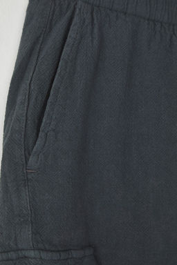 TRENDYOL MAN Antrasit Loose Fit %100 Pamuk Keten Gorunumlu Dokulu Sort & Bermuda TMNSS25SR00007 - Trendyolmilla фото 10