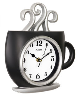 Настенные часы Mirron чашка черная 121-160BL