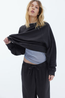 Sudadera de algodon efecto lavado