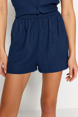 Trendyolmilla Ind?go Nak?sl? Sortlu Dokuma Pijama Tak?m? THMSS23PT00079 фото 23